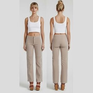 CABO True Vintage 80s Low Rise Western Straight Tan Suede Pants